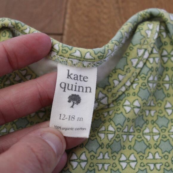 NWT Kate Quinn 3-Piece Set Short Sleeve Onesie Pants and Hat Green 12-18 Month - Picture 3 of 6